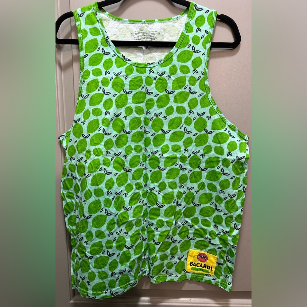 Bacardi Lime Cotton Tank Top EUC